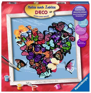 Ravensburger tapyba pagal skaičius „Drugeliai“, 30×30 cm