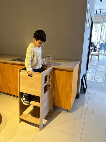 Mokomasis bokštas, Hanah Home, ruda, 90 x 40 x 41