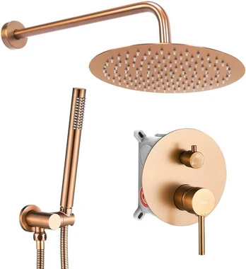 Potinkinis dušo komplektas REA Lungo, Brushed Copper, + Box