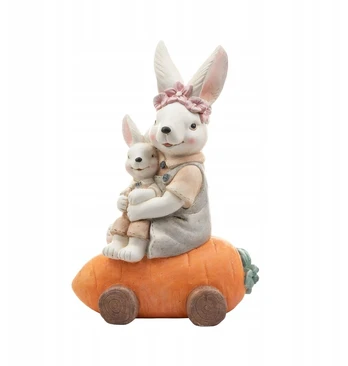Dekoratyvinė figūrėlė - Kiškis su vaiku, didelė