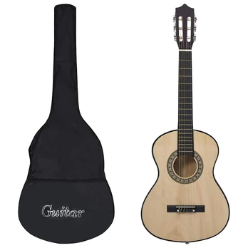 Klasikinė gitara su dėklu pradedantiesiems ir vaikams, 1/2 34"