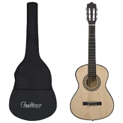 Klasikinė gitara su dėklu pradedantiesiems ir vaikams, 1/2 34" kaina