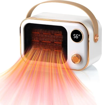 PTC mini ventiliatorius šildytuvas, baltas, 1200 W