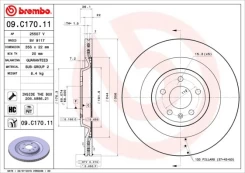 Stabdžių diskas BREMBO 09.C170.11 kaina