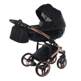 Junama Diamond S-Line Black Rose Gold Vežimėlis 2 in 1