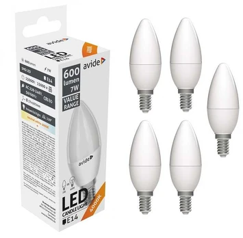 Avide LED lemputė 7W E14 4000K 5vnt