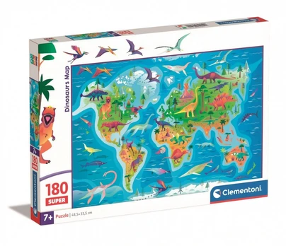 Puzzles 180 elements Dinosaurs Map