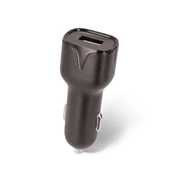 TelForceone Setty automobilinis pakrovėjas 1x USB 2,4A juodas + USB-C laidas 1,0 m kaina