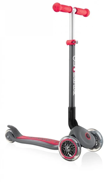 GLOBBER paspirtukas Primo Foldable, pilkas-raudonas, 430-120-2