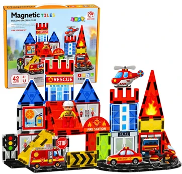 Magnetinis konstruktoriaus rinkinys "Gaisrinė", 42 el.