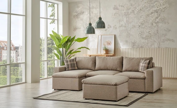 Sofa Asir Flov, smėlio spalvos
