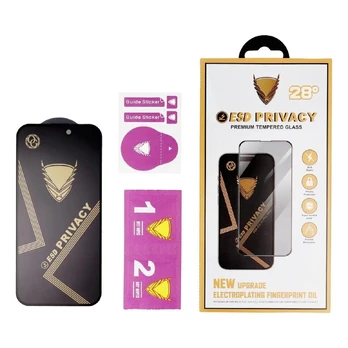 Riff 9H Pro Privacy protection glass for iPhone 16 Pro Black