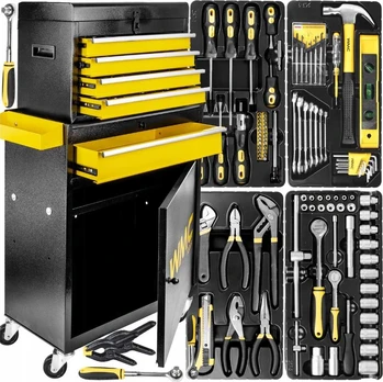 Wmc Tools Įrankių spinta, dirbtuvių vežimėlis, 257 vnt.