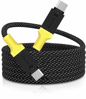 Tactical MagRope USB-C/USB-C 1m juoda/geltona