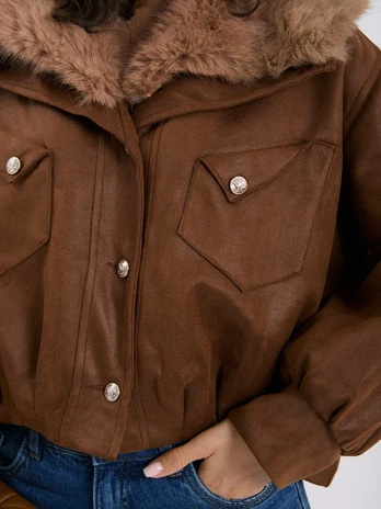 Italy Moda Striukė-IR-KR-8602.84-camelowy