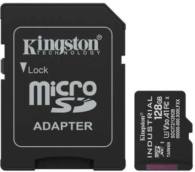 Kingston Technology Kingston Industrial Micro SDHC 128GB Class 10 A1 pSLC + SD Adapteris