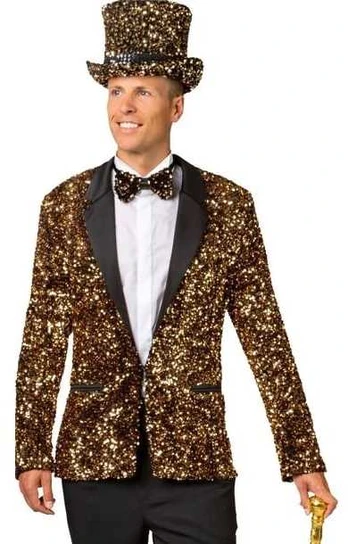 Orlob Karneval Guld pailletjakke, Luxe