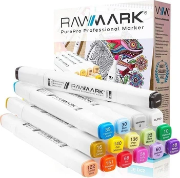 Alkoholiniai žymekliai purePro 16 spalvų pastelė - Rawmark