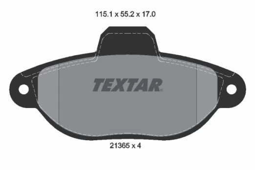 Stabdžių trinkelių rinkinys, diskinis stabdys TEXTAR 2136502