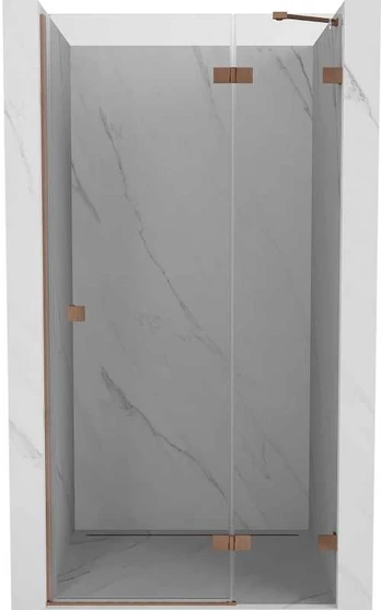 Dušo durys Mexen Lunar L, dešinė, 100 cm, transparent/brushed copper