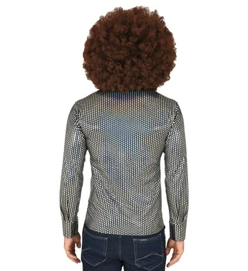 THE 70s DISCO STYLE - silver squares (shirt)