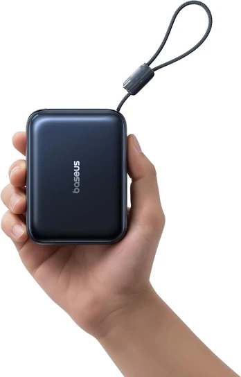 Baseus išorinė baterija AC22 Mini 20000 mAh 45 W PD su integruotu USB-C laidu E00294