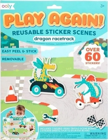 Kolorowe Baloniki Daugkartiniai lipdukai Play Again – Dragon Racing