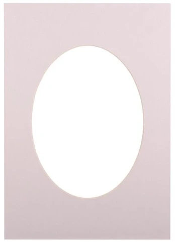 Passepartout 30x40, light grey oval | 20758