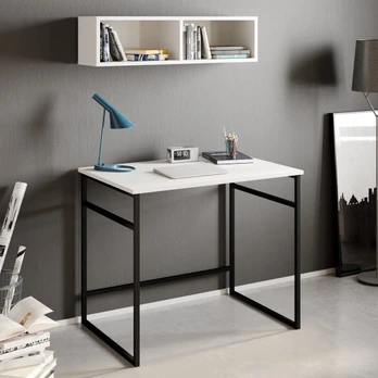 Stalas Kalune Design Gama 541HDL1106, baltas/juodas