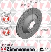 Stabdžių diskas ZIMMERMANN 460.4525.70 kaina