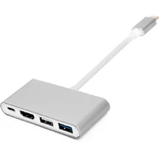 Adapteris USB C-HDMI,4xUSB 2.0/3.0,USB C kaina