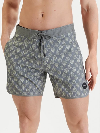 RVCA Plaukimo šortai Freeport M1072RFT Pilka Regular Fit