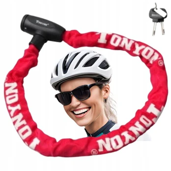 Tonyon Ty715 dviračio grandinės spyna, 120 cm, raudona