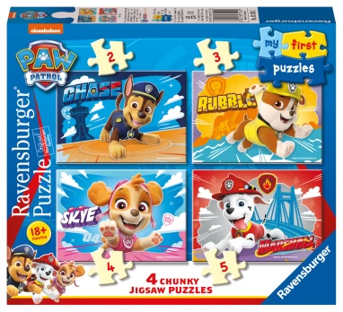 RAVENSBURGER dėlionės Paw Patrol My first, 4 vnt., 3154