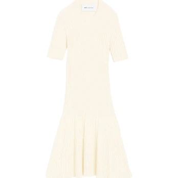Mini suknelė moterims, Balta, Mini godet dress
