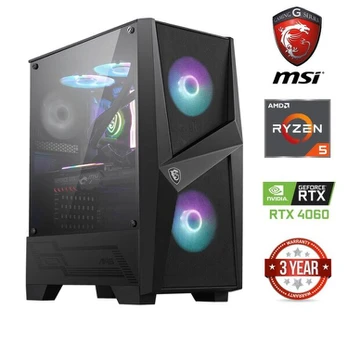 Kompiuteris Ryzen 5 5500 32GB 256GB SSD 1TB HDD RTX 4060 NoOs