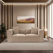 Asir 2 vietų sofa Sora 2 - Cappucino kaina