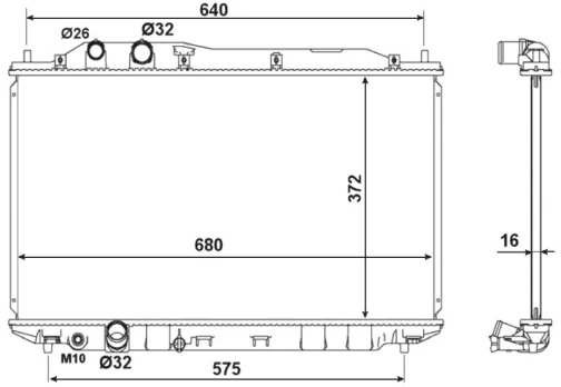 Variklio radiatorius NRF NRF 53534
