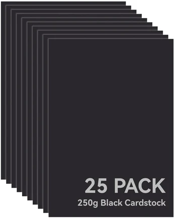 A4 kartonas 250g - Bambu Lab - Juodas - 25 vnt, - YE001