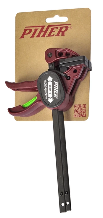 Greitos fiksacijos spaustuvai Piher Micro Quick, 2vnt kmpl, 10cm, max 25kg