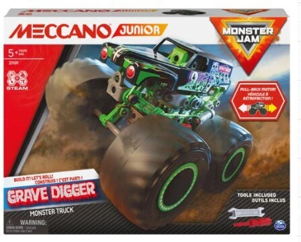 Meccano Junior Monster Jam Grave Digger konstravimo rinkinys