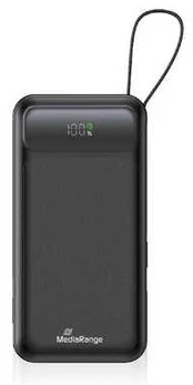 MediaRange Powerbank 10000mAh USB-C LC-Ekranas Quickcharge