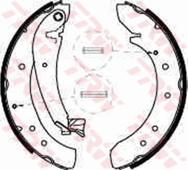 TRW GS8546 Brake shoe set