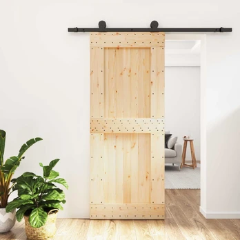 Slankios durys Natūrali ir juoda 85 x 210 cm