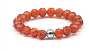 Agato Mineral ring with carnelian POL-R15