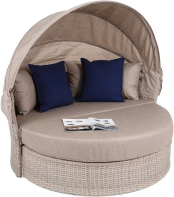 Sodo sofa Sydney, rusvai gelsvas / Brown Melange