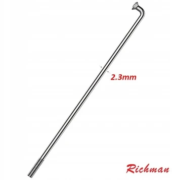 Spokes e-bike 2,3 mm Richman S13 sidabrinės 208 mm
