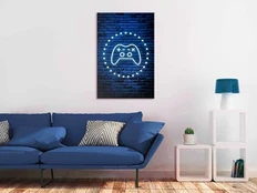 Reprodukcija Artgeist Neon Gamepad, 20 cm x 30 cm