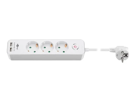 Goobay maitinimo juostelė 3xAC 230V + 2xUSB 5V/2.1A