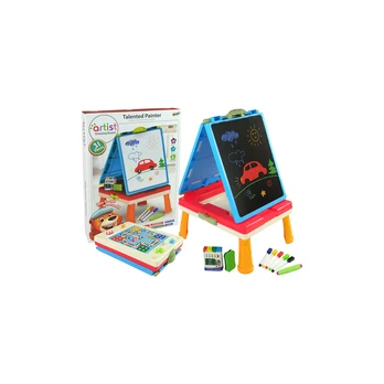 3-in-1 Magnetic-chalk board, blue table for games